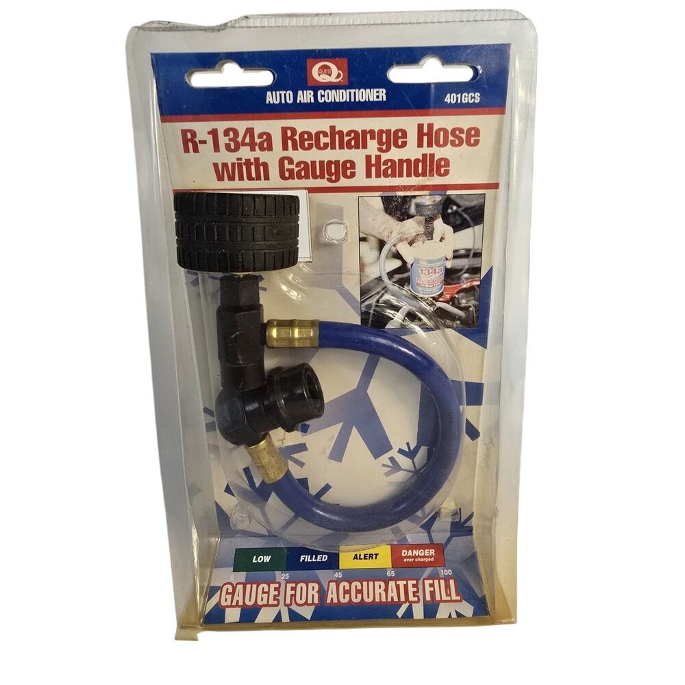Quest 401GMCS R-134a Recharge Hose With Gauge Handle AUTO AIR CONDITIONER NOS